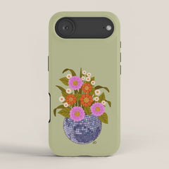 1970s Disco Ball Flower Pot iPhone Case