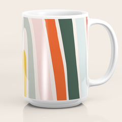 70s Vintage Rainbow Coffee Mug