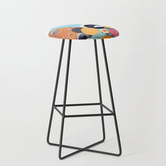 A Fantastic Journey, Graphic Collage Eclectic, Cutout Pop Art Contemporary, Snow Mountain Winter Textures Patterns, Geometric Digital Stool