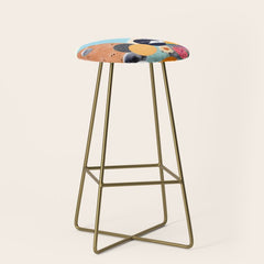 A Fantastic Journey, Graphic Collage Eclectic, Cutout Pop Art Contemporary, Snow Mountain Winter Textures Patterns, Geometric Digital Stool