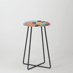 A Fantastic Journey, Graphic Collage Eclectic, Cutout Pop Art Contemporary, Snow Mountain Winter Textures Patterns, Geometric Digital Stool