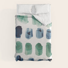 17 Minimalist Art 220419 Abstract Expressionism Watercolor Painting Valourine Design Duvet Cover
