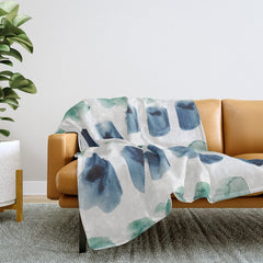 17 Minimalist Art 220419 Abstract Expressionism Watercolor Painting Valourine Design Throw Blanket