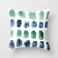 17 Minimalist Art 220419 Abstract Expressionism Watercolor Painting Valourine Design Throw Pillow