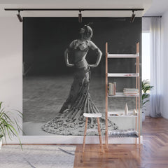 1920 Spanish Flamenco dancer vintage starlet Ruth St Denis black and white photograph Wall Mural