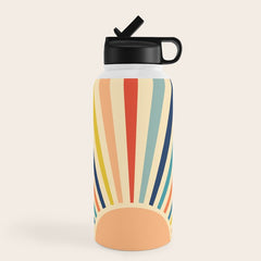 60s retro sun Water Bottle