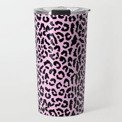 2000s leopard-black on palest pink Travel Mug