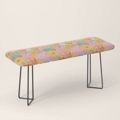 60's Retro Floral Bench