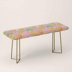 60's Retro Floral Bench