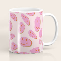 70s retro pink smiles pattern Coffee Mug