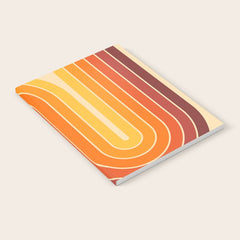 70s Retro Vintage Style Geometric Design 371 Autumn Notebook