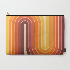 70s Retro Vintage Style Geometric Design 371 Autumn Carry All Pouch