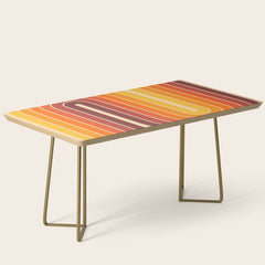 70s Retro Vintage Style Geometric Design 371 Autumn Coffee Table