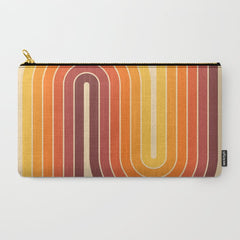 70s Retro Vintage Style Geometric Design 371 Autumn Carry All Pouch