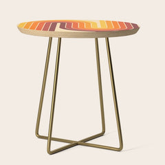 70s Retro Vintage Style Geometric Design 371 Autumn Side Table