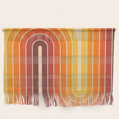 70s Retro Vintage Style Geometric Design 371 Autumn Wall Hanging