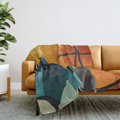 A Floral Palette of Colorful Petals Throw Blanket