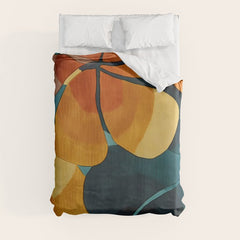 A Floral Palette of Colorful Petals Duvet Cover