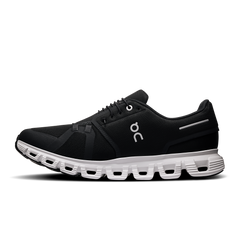 On Running Men's Cloud 6 Wide Shoes - Black / White
