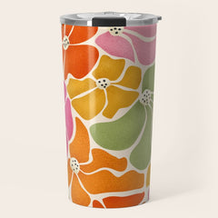 70's Florals Travel Mug