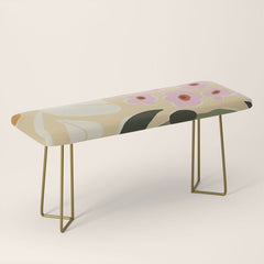 70s tropical fun flower Bench