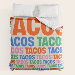 253 Tacos Duvet Cover