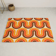 70s Retro Vintage Style 821 Autumn Rug