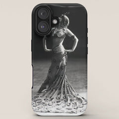 1920 Spanish Flamenco dancer vintage starlet Ruth St Denis black and white photograph iPhone Case
