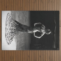1920 Spanish Flamenco dancer vintage starlet Ruth St Denis black and white photograph Outdoor Rug
