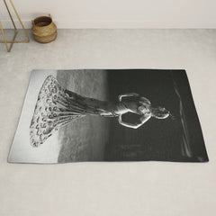 1920 Spanish Flamenco dancer vintage starlet Ruth St Denis black and white photograph Rug