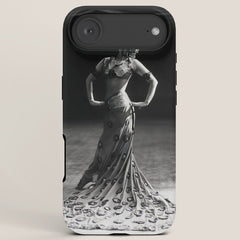 1920 Spanish Flamenco dancer vintage starlet Ruth St Denis black and white photograph iPhone Case