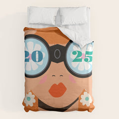 2025 Calendar - Seeking New Horizons Duvet Cover