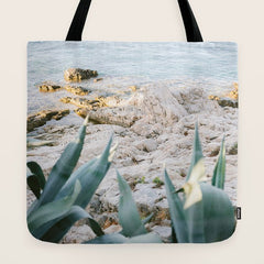 A few steps from the ocean | Fine art Croatia travel photography print | Coastal sea wall art Tote Bag