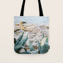 A few steps from the ocean | Fine art Croatia travel photography print | Coastal sea wall art Tote Bag