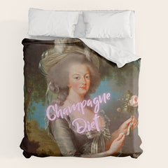 Champagne Diet' Marie Antoinette Duvet Cover