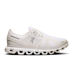 On Running Women's Cloud 6 Wide Shoes - White / White