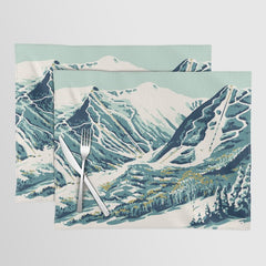 2021 Ski Stowe Vermont Vintage Poster Placemat