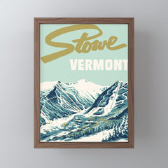 2021 Ski Stowe Vermont Vintage Poster Mini Art Print