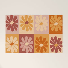 70's Daisy Bloom Welcome Mat