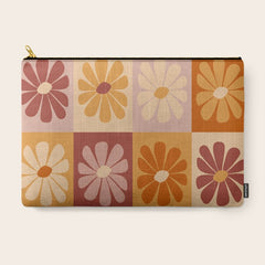 70's Daisy Bloom Carry All Pouch