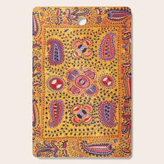 19th Century Uzbekistan Suzani with Gold Background Cutting Board