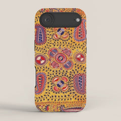 19th Century Uzbekistan Suzani with Gold Background iPhone Case