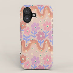 70s Retro Floral vibe iPhone Case