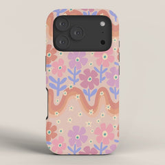 70s Retro Floral vibe iPhone Case