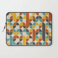 1970s Colors Mid Century Modern Geometric Pattern Laptop Sleeve