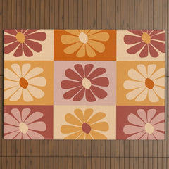 70's Daisy Bloom Outdoor Rug