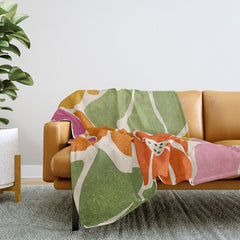 70's Florals Throw Blanket