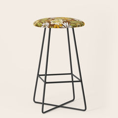 70s Retro Flower Power boho pattern Stool