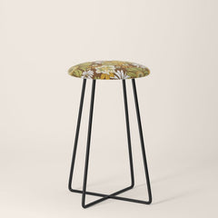 70s Retro Flower Power boho pattern Stool
