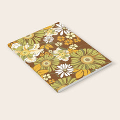 70s Retro Flower Power boho pattern Notebook